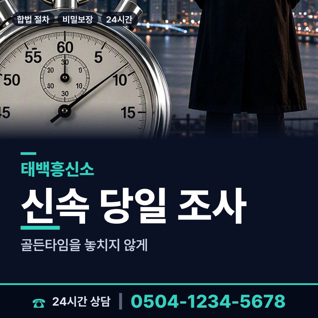 태백 장성동 민간조사업체 상담 안내